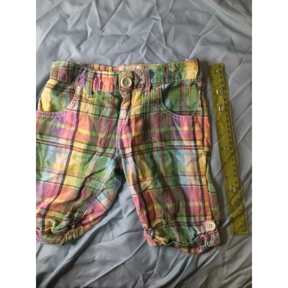Old Navy Girls Size 7 Adjustable Plaid Shorts